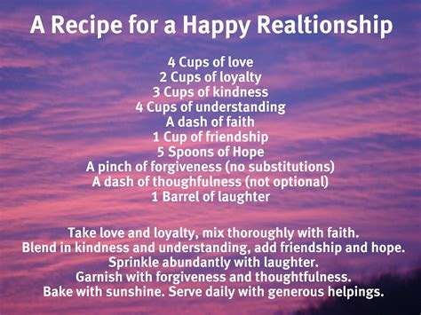 A Recipe For A Happy Relationship Favorite Sayings Pinterest