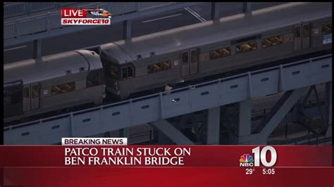 Patco Train Stuck On Ben Franklin Bridge Nbc10 Philadelphia