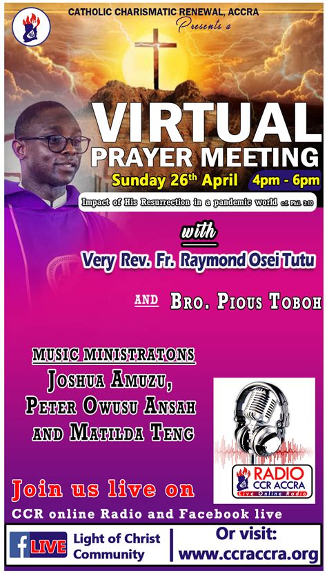 Ccr Virtual Prayer Meeting April 26 2020 Ghana Catholic