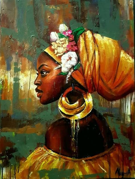 African Woman Painting African Women Painting African Women Art African Art Paintings