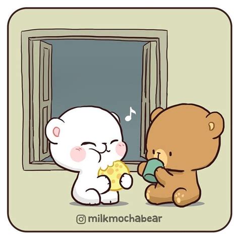 Heres Your 🧀 ⠀⠀⠀⠀⠀⠀⠀⠀⠀ Milkmochabear Comic Comicstrip Comicart Milkbear Mochabear