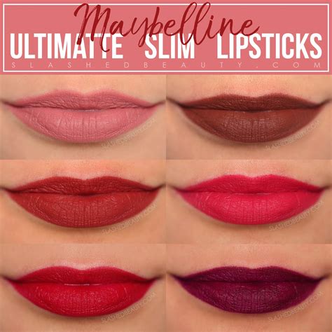 SWATCHES Maybelline Ultimatte Slim Lipsticks Slashed Beauty