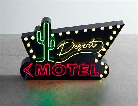 Neon Desert Motel Hire Kemp London Bespoke Neon Signs And Prop Hire