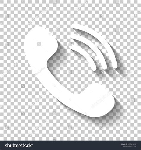 Phone Icon Transparent White Images Stock Photos D Objects