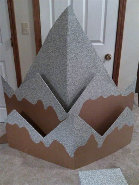 Preschool Mountains Made From Two Sheets Of Cardboard And Contact Paper