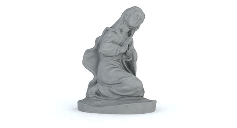 Virgen María Estatua Modelo 3d 29 Max 3ds C4d Fbx Lwo Obj Ma