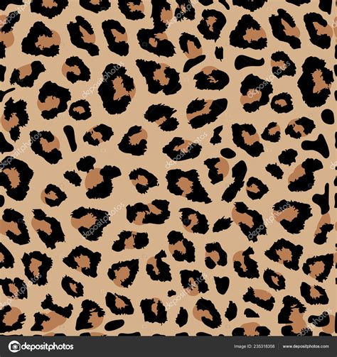 Seamless Leopard Print Vector Pattern Texture Background
