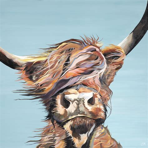 Gone With The Wind Highland Cow Greetings Card In 2021 Highland Cow
