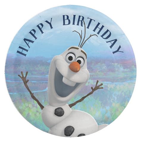Frozen 2 Olaf Happy Birthday Paper Plate Paper Plates