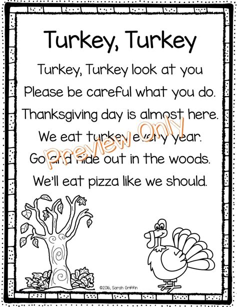 Daughters And Kindergarten 5 Thanksgiving Poems For Kids