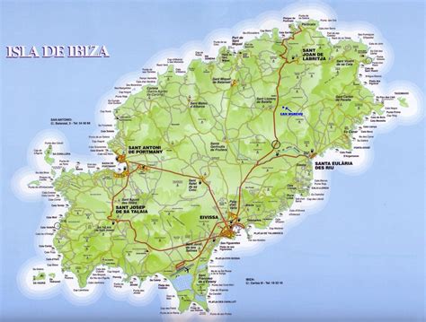 Carte Ibiza Plage Vacances Arts Guides Voyages