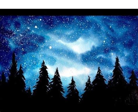 Simple Watercolor Galaxy Forest Painting Tutorial Warehouse Of Ideas