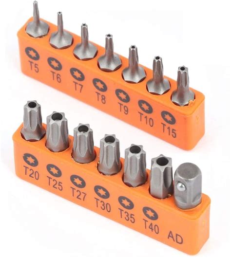 14pc Security Tamper Proof Torq Torx Hex Bit Set Star Resistant S2