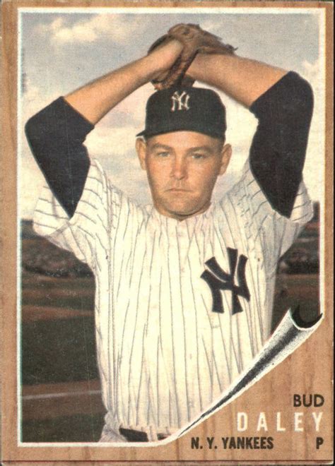 1962 Topps New York Yankees Baseball Card 376 Bud Daley Ex Ebay