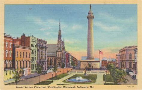 Mount Vernon Place Washington Monument Baltimore Maryland