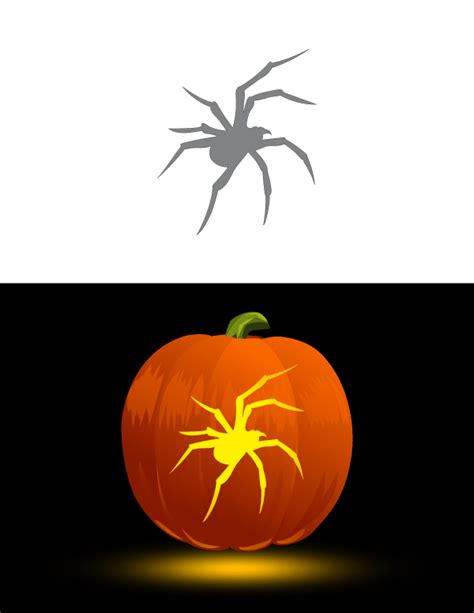 Spider Pumpkin Stencil Printable