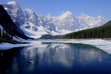 Moraine Lake Canada Stock Image Image Of North Clouds 24202477