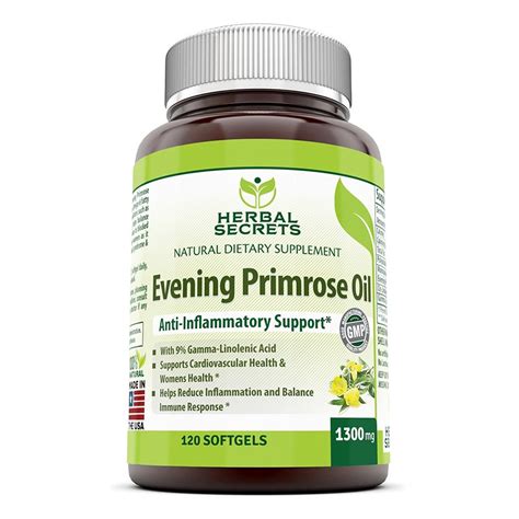 Herbal Secrets Evening Primrose Oil Supplement High Potency Contain