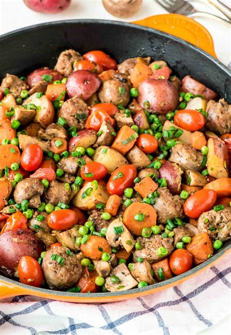 Italian Sausage Skillet with Vegetables and Potatoes