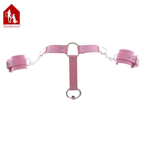 Davidsource T Back Leather Strap With Loop Pussy Hole And Hand Cuffs