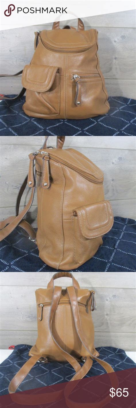 Tignanello Brown Leather Backpack Shoulder Bag Tignanello Brown Leather