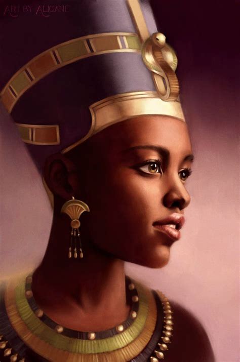 Nefertiti Queen Of Egypt By Aliciane Elésiane Huve Lartboratoire Black Women Art Female