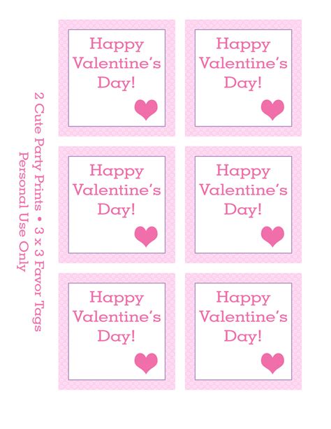 6 Best Images Of Happy Valentines Day Printable Tag Valentines Day