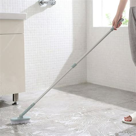 Home Floor Scrub Brush Sweeper Adjustable Long Handle Scrubber Cleaning
