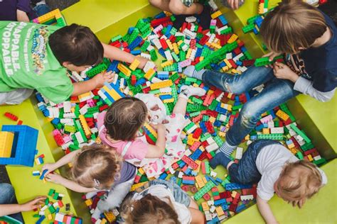 Children Play With Lego Bricks In Milan Italy Editorial Stock Image