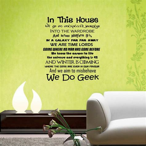 In This House We Do Geek Quote Wall Sticker Wall Sticker Usa