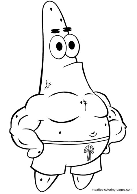 Patrick Star Coloring Pages For Kids