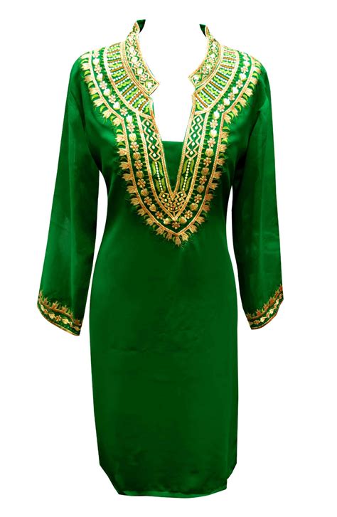 Green Ladies Tunic Indian Pakistani Kaftan Kurti Bollywood Children