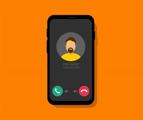 Premium Vector Incoming Call On The Phone Smartphone Screen With