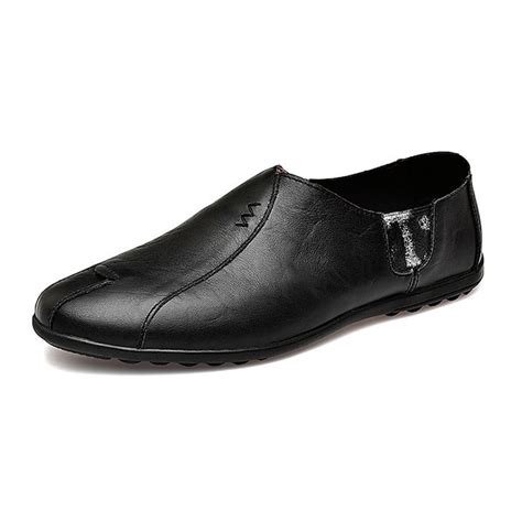 Mens Loafers And Slip Ons Leather Loafers Comfort Shoes Walking Casual British Outdoor Daily Pu