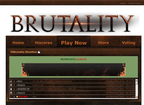 Osbrutality Osrs Spawn Server Rsps List Runescape Private