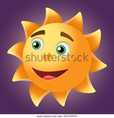 Vector Illustration Cartoon Sun Smiling Stock Vector Royalty Free