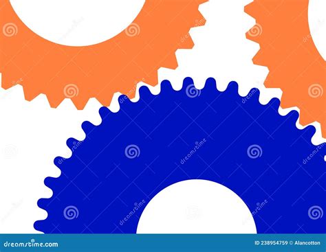 Meshing Isolated Gears Stock Vector Illustration Of Rotation 238954759