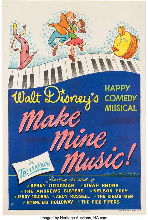 Make Mine Music Theatrical Poster Walt Disney 1946 Lot 95319