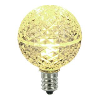 Vickerman G40 Faceted LED Wmwht Bulb E12 38W 25ea Contemporary Holiday Lighting By