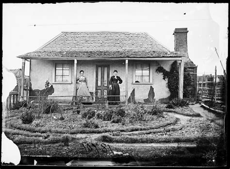 Australians Standing Outside Of Their Homes 1870 75 Nsw State Library