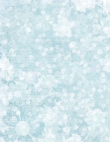 Light Blue Multi Floral Pattern A4 Size Digital Paper Background Sc4
