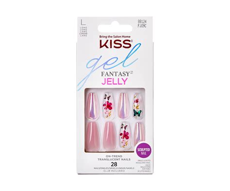 Gel Fantasy Sculpted Jelly Nails 28 Units Jelly Cookie Kiss