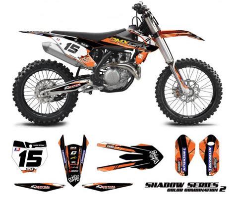 Motocross Decals For Ktm Shadow Orange Omxgraphics