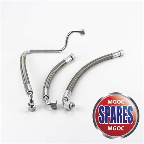 Classic Mgb Gt V8 Chrome Bumper Stainless Steel Braided Oil Cooler Hose