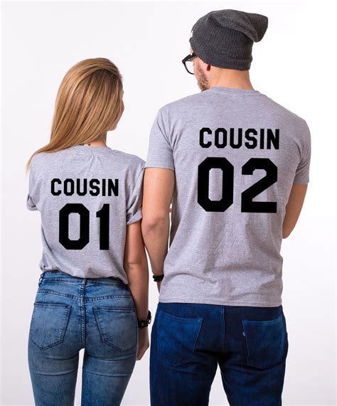 Cousin 01 Cousin 02 Shirts Matching Cousins Shirts Cousin Etsy