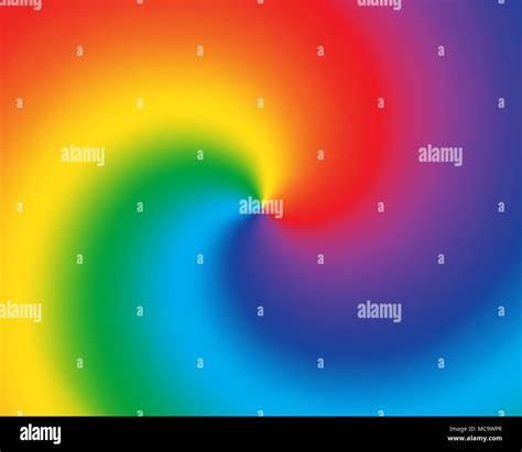 Abstract Twist Color Radial Gradient Rainbow Background Vector