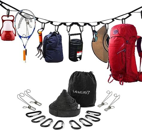 Campsite Storage Strap With 19 Separated Loops For Hanging