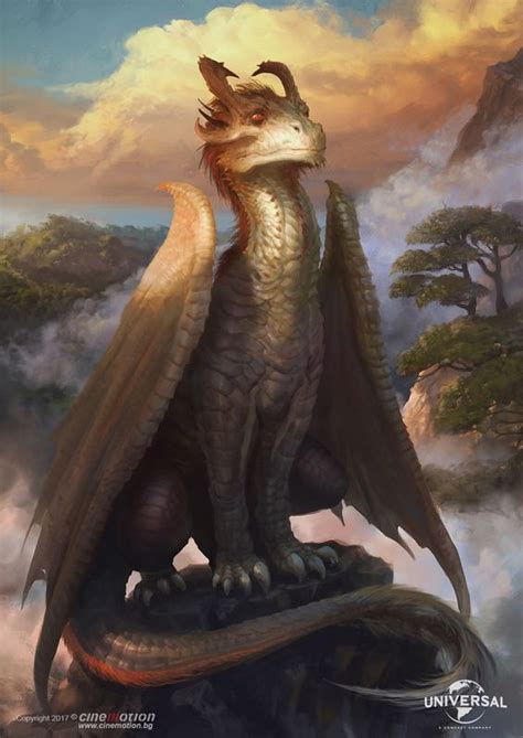 Artstation Dragonheart Dragon Paintings Cinemotion Universal