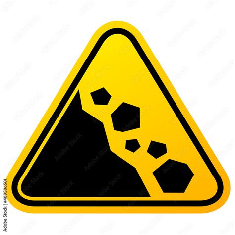 Landslide Hazard Vector Warning Sign Stock Vector Adobe Stock