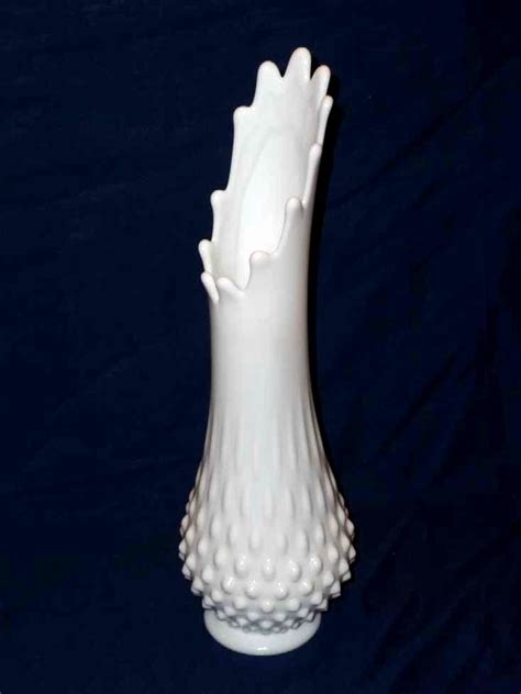 Fenton Hobnail Milk Glass Swung Vase Glass Designs